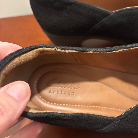 Clarks Women's Brigita Glory Suede Pumps in Black Size 7 - Picture 7 of 10